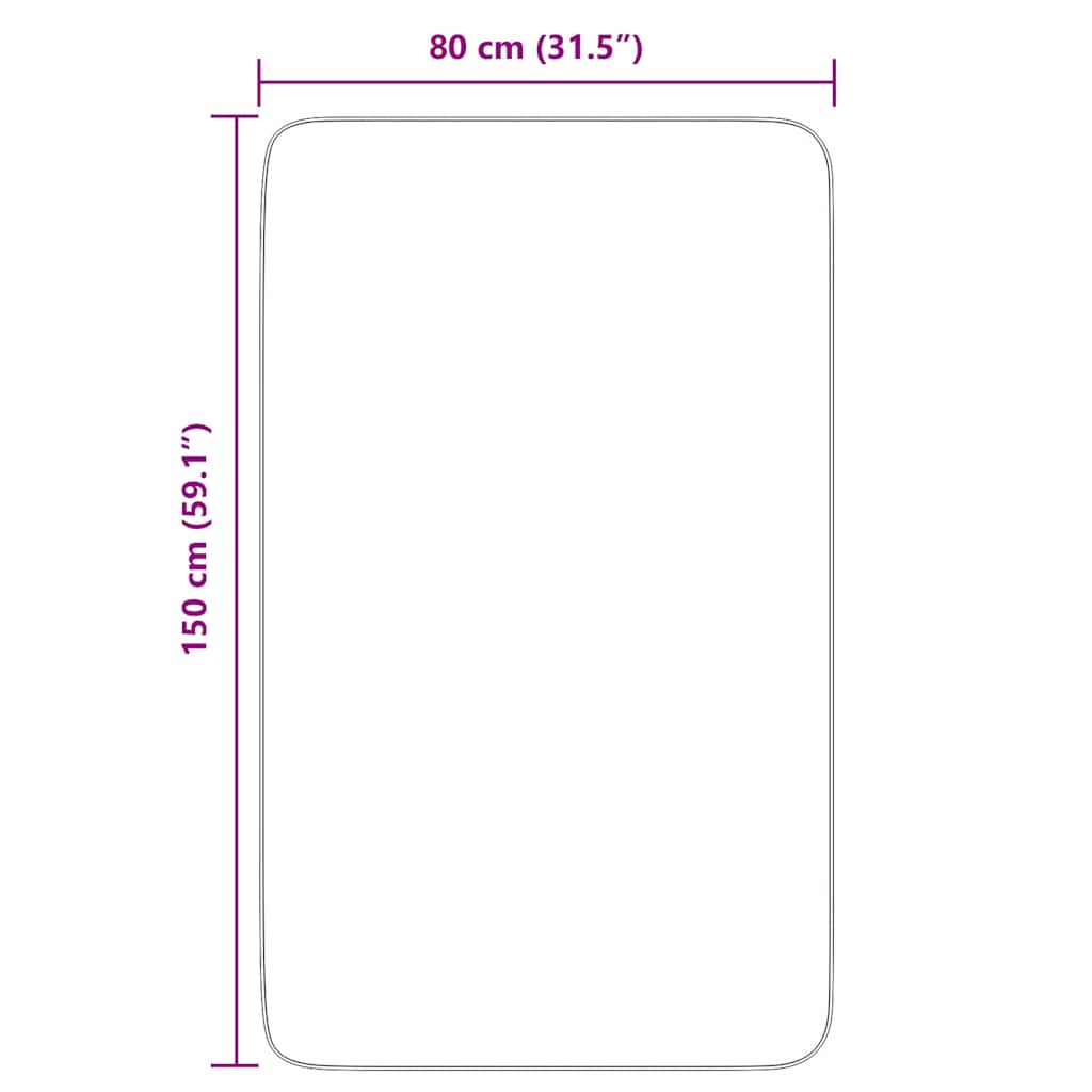 Shaggy Rug High Pile NAVARRA Beige 80x150 cm Polyester