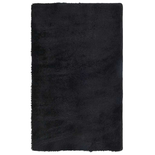 Shaggy Rug High Pile NAVARRA Black 80x150 cm Polyester