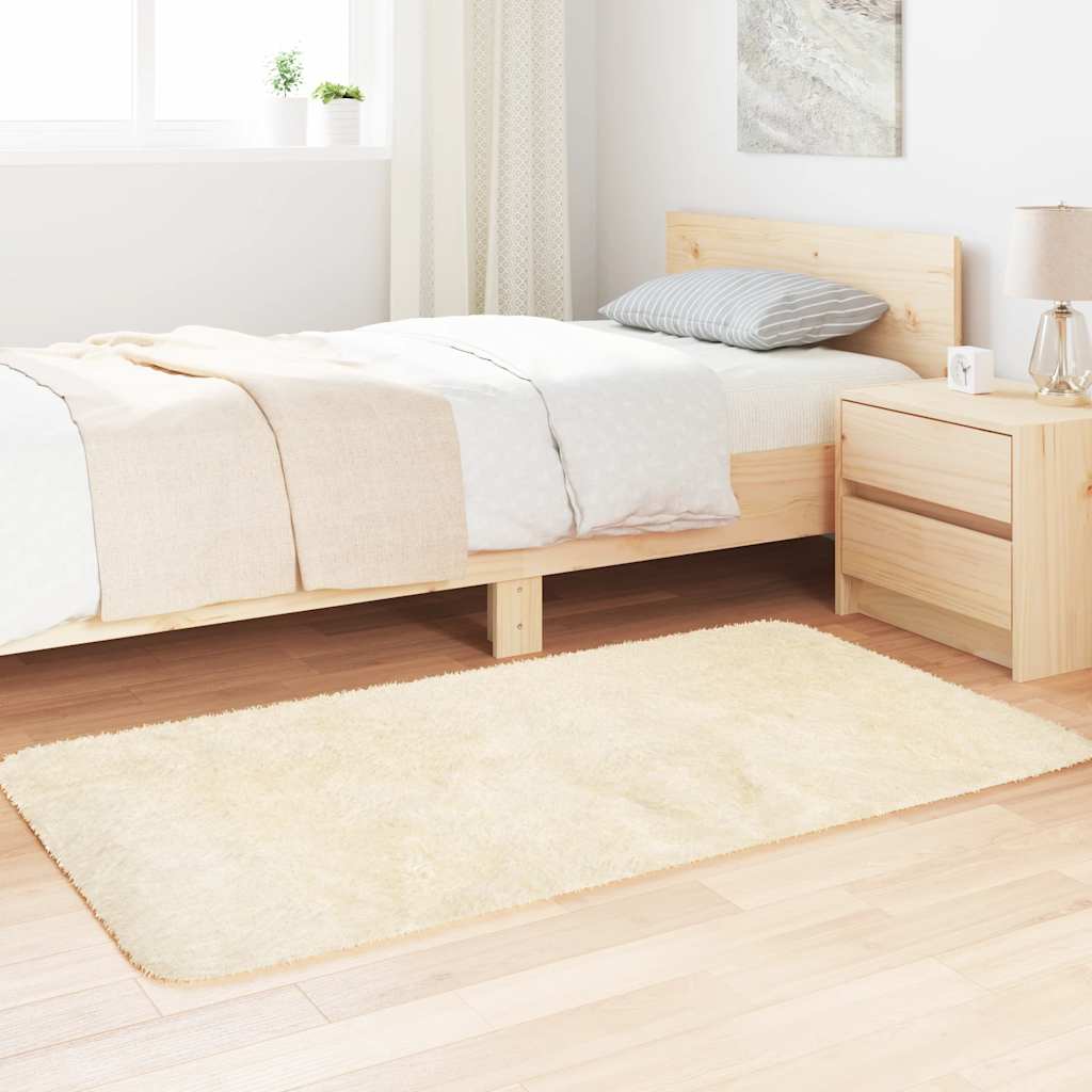 Shaggy Rug High Pile NAVARRA Cream 80x150 cm Polyester