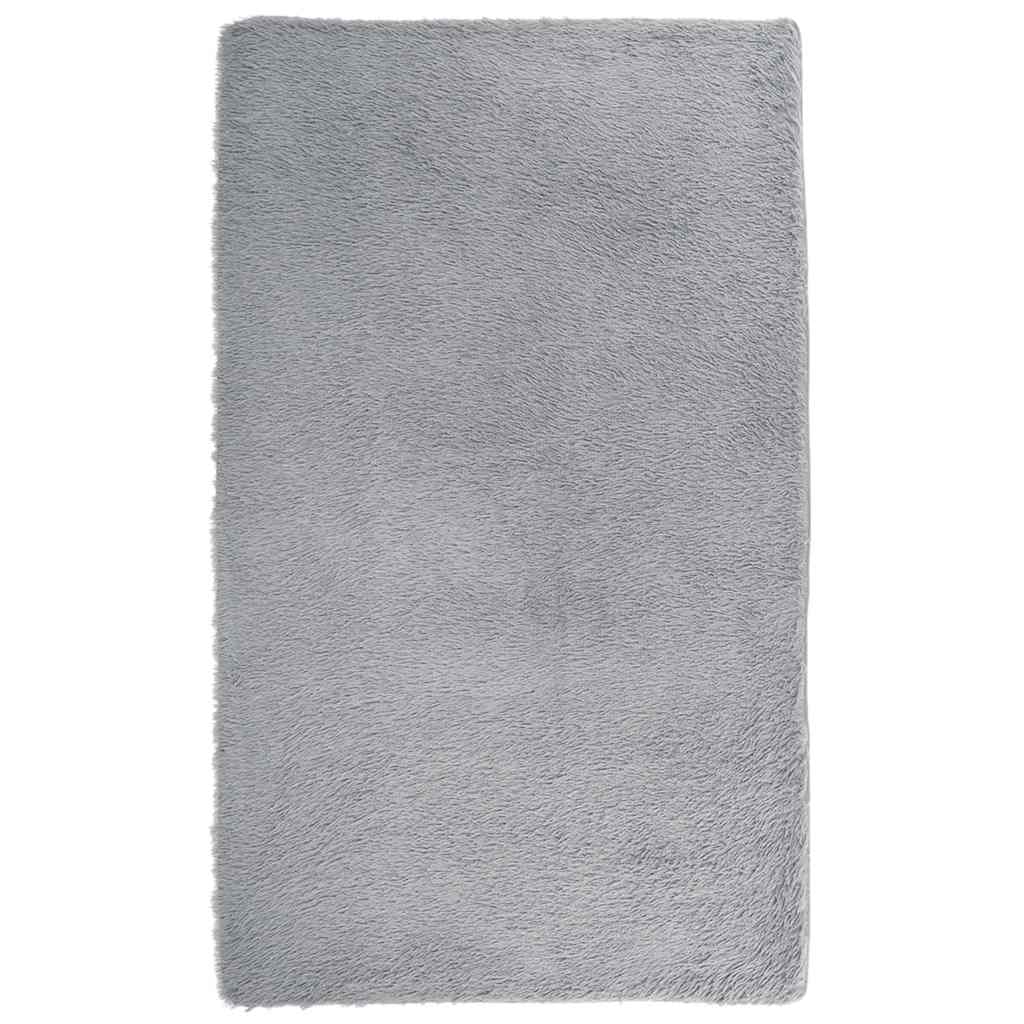 Shaggy Rug High Pile NAVARRA Light Grey 80x150 cm Polyester
