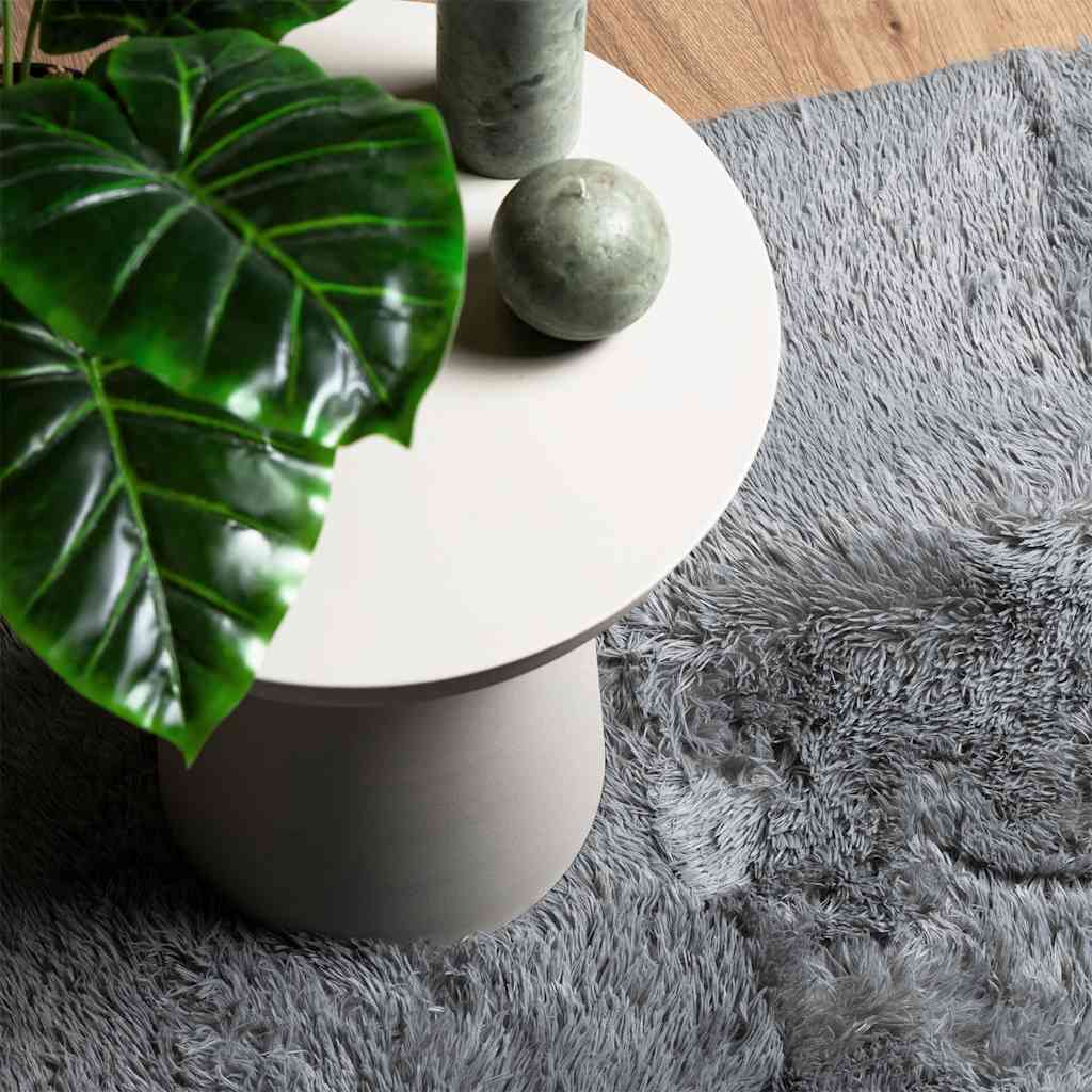 Shaggy Rug High Pile NAVARRA Light Grey 80x150 cm Polyester