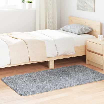 Shaggy Rug High Pile NAVARRA Light Grey 80x150 cm Polyester