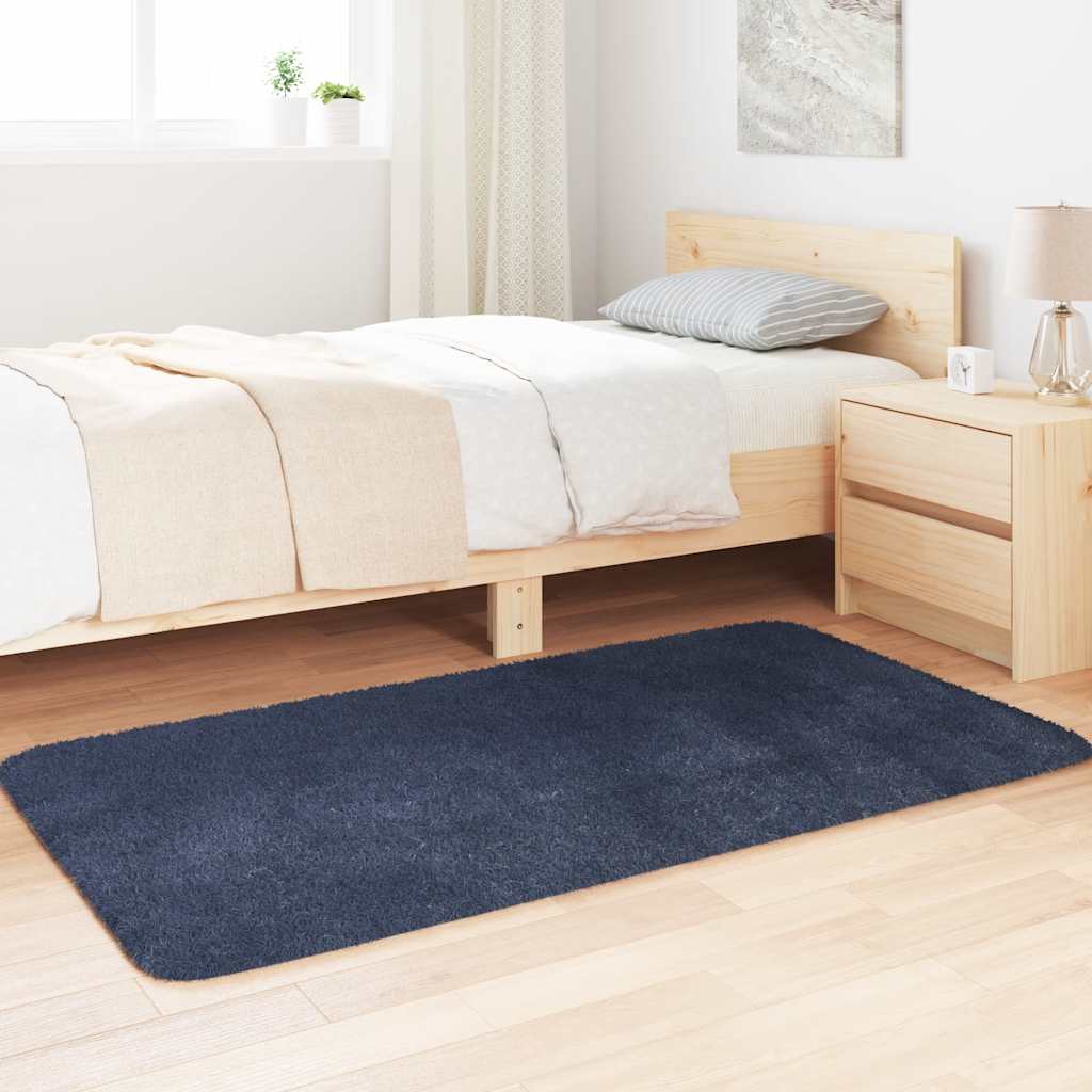 Shaggy Rug High Pile NAVARRA Navy 80x150 cm Polyester