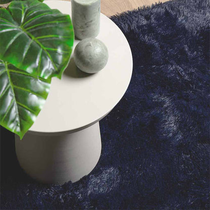 Shaggy Rug High Pile NAVARRA Navy 80x150 cm Polyester