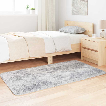 Shaggy Rug High Pile NAVARRA Silver Grey 80x150 cm Polyester