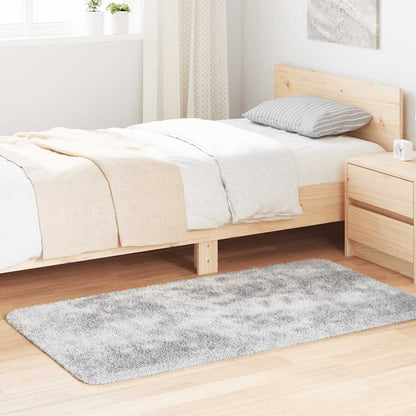 Shaggy Rug High Pile NAVARRA Silver Grey 80x150 cm Polyester