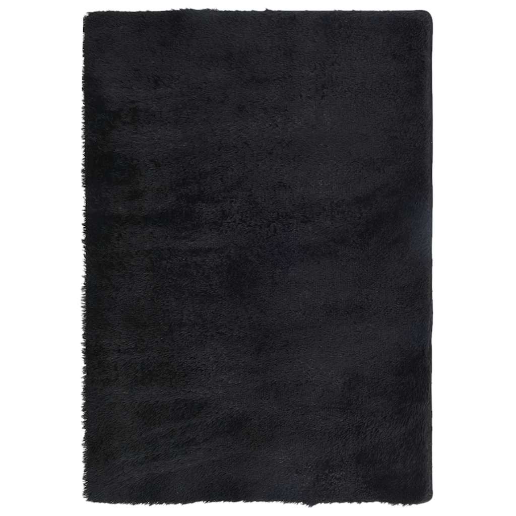 Shaggy Rug High Pile NAVARRA Black 120x170 cm Polyester