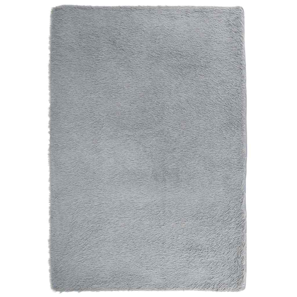 Shaggy Rug High Pile NAVARRA Light Grey 120x170 cm Polyester