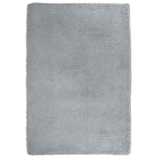 Shaggy Rug High Pile NAVARRA Light Grey 120x170 cm Polyester