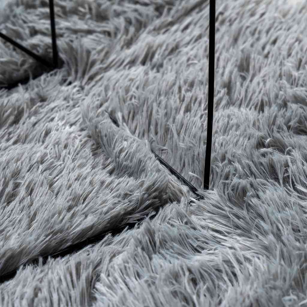 Shaggy Rug High Pile NAVARRA Light Grey 120x170 cm Polyester