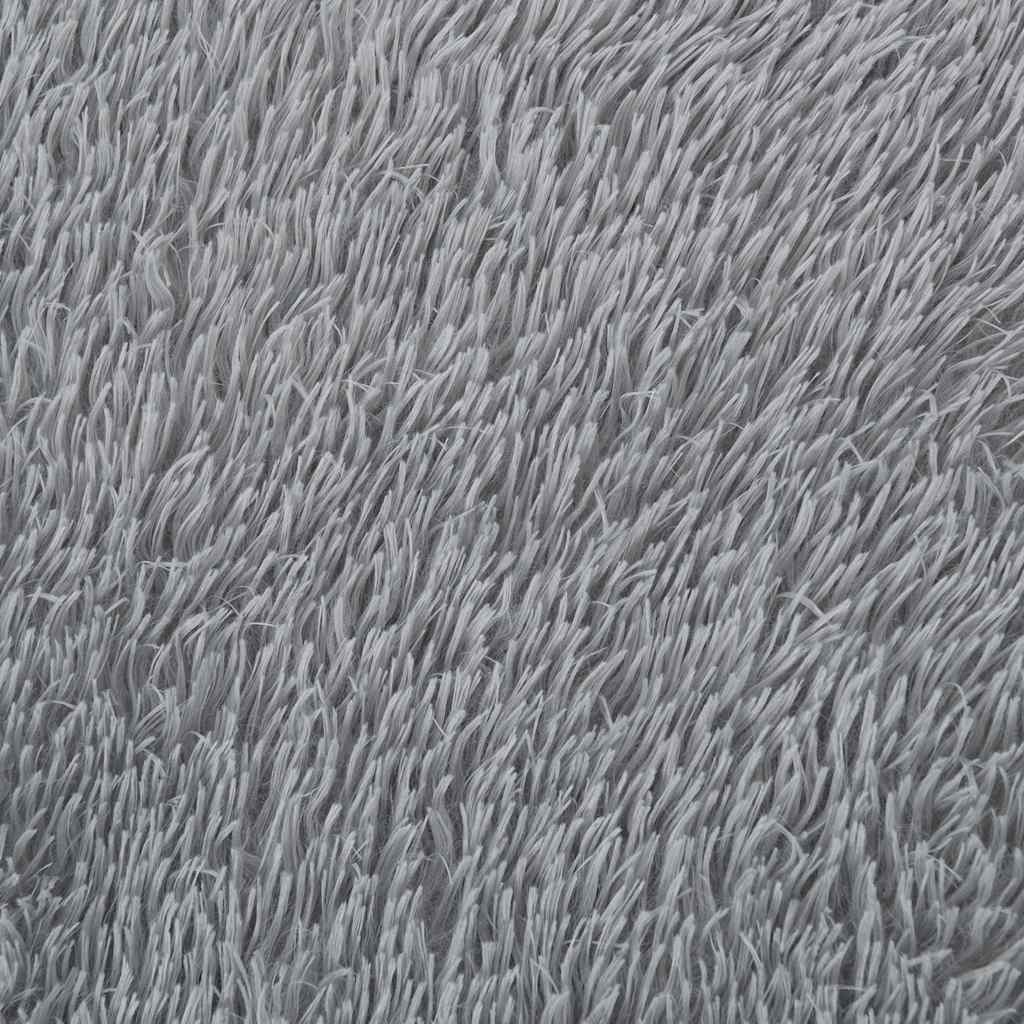 Shaggy Rug High Pile NAVARRA Light Grey 120x170 cm Polyester