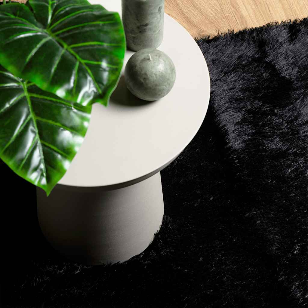 Shaggy Rug High Pile NAVARRA Black 130x200 cm Polyester