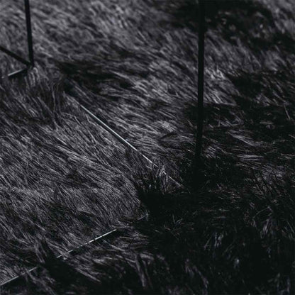 Shaggy Rug High Pile NAVARRA Black 160x230 cm Polyester