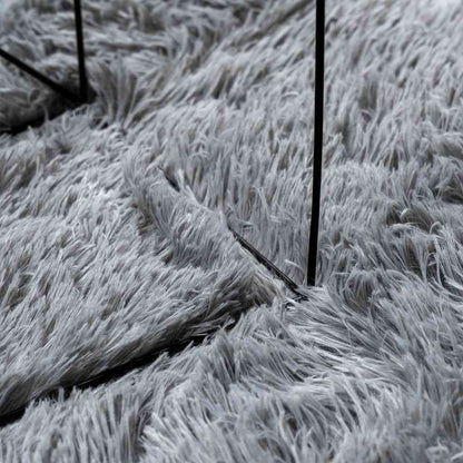 Shaggy Rug High Pile NAVARRA Light Grey 160x230 cm Polyester