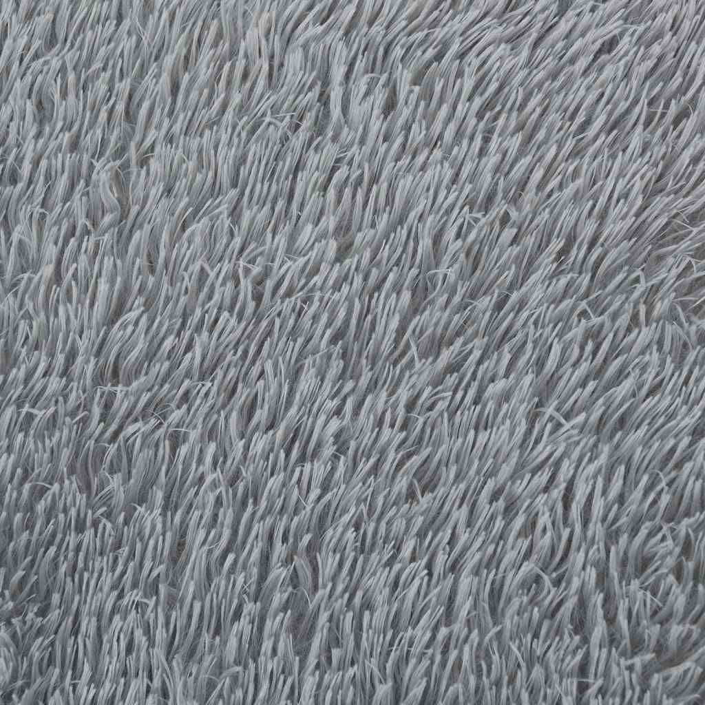 Shaggy Rug High Pile NAVARRA Light Grey 160x230 cm Polyester