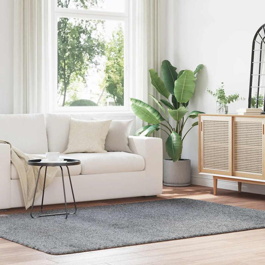 Shaggy Rug High Pile NAVARRA Light Grey 160x230 cm Polyester
