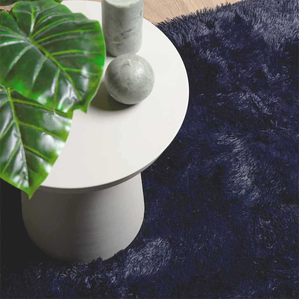 Shaggy Rug High Pile NAVARRA Navy 160x230 cm Polyester