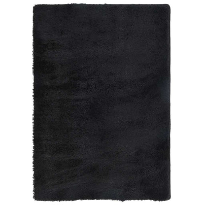 Shaggy Rug High Pile NAVARRA Black 200x290 cm Polyester