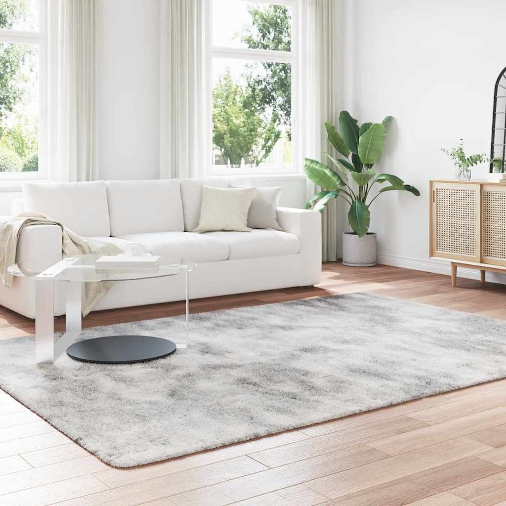 Shaggy Rug High Pile NAVARRA Silver Grey 200x290 cm Polyester