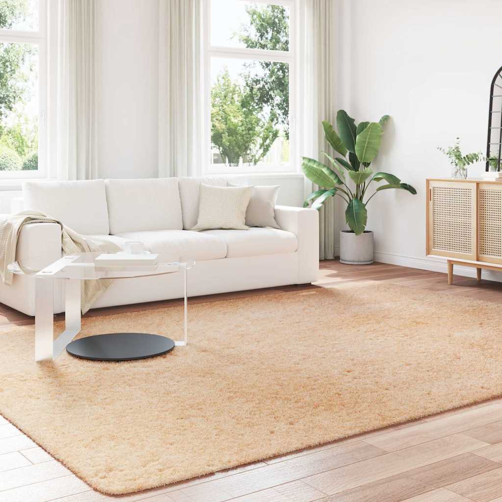 Shaggy Rug High Pile NAVARRA Beige 240x340 cm Polyester