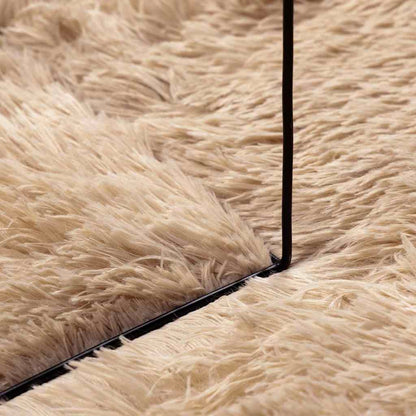 Shaggy Rug High Pile NAVARRA Beige 240x340 cm Polyester