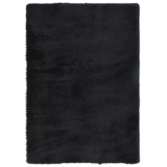 Shaggy Rug High Pile NAVARRA Black 240x340 cm Polyester