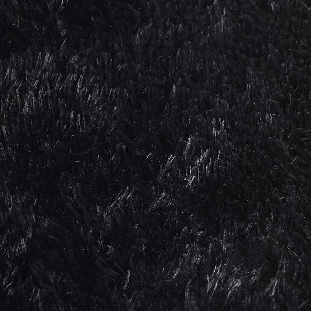 Shaggy Rug High Pile NAVARRA Black 240x340 cm Polyester