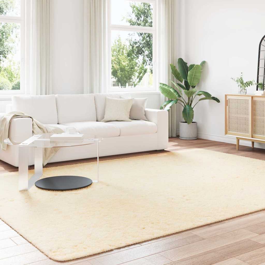 Shaggy Rug High Pile NAVARRA Cream 240x340 cm Polyester