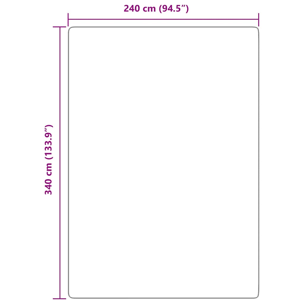 Shaggy Rug High Pile NAVARRA Cream 240x340 cm Polyester