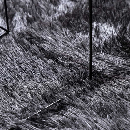 Shaggy Rug High Pile NAVARRA Dark Grey 240x340 cm Polyester