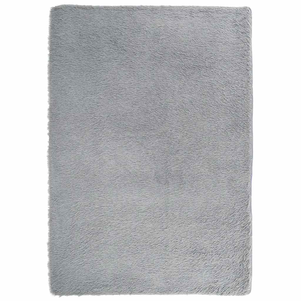Shaggy Rug High Pile NAVARRA Light Grey 240x340 cm Polyester