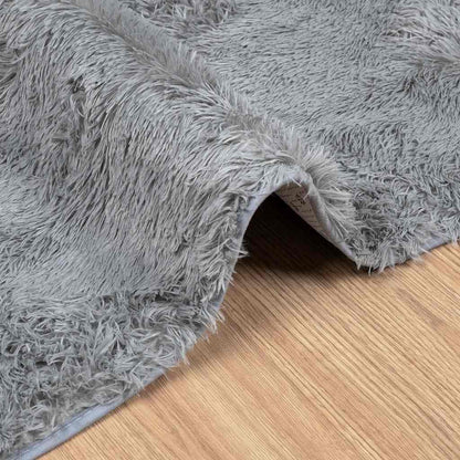 Shaggy Rug High Pile NAVARRA Light Grey 240x340 cm Polyester