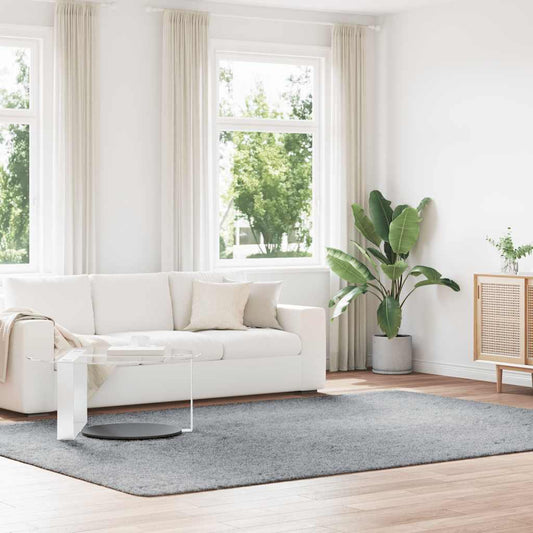 Shaggy Rug High Pile NAVARRA Light Grey 240x340 cm Polyester