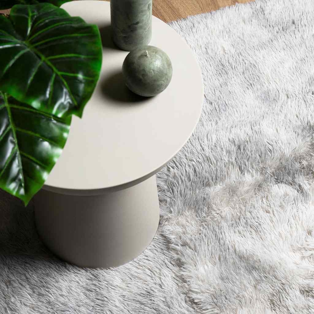Shaggy Rug High Pile NAVARRA Silver Grey 240x340 cm Polyester