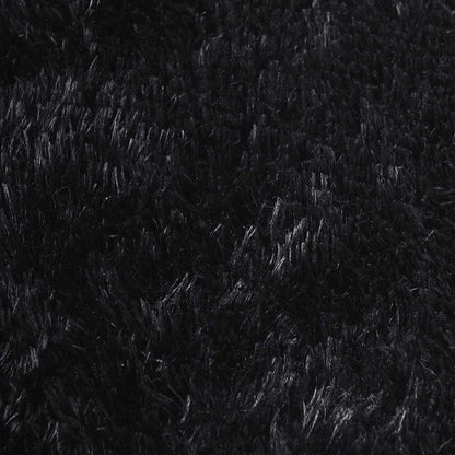 Shaggy Rug High Pile NAVARRA Black 120x120 cm Polyester
