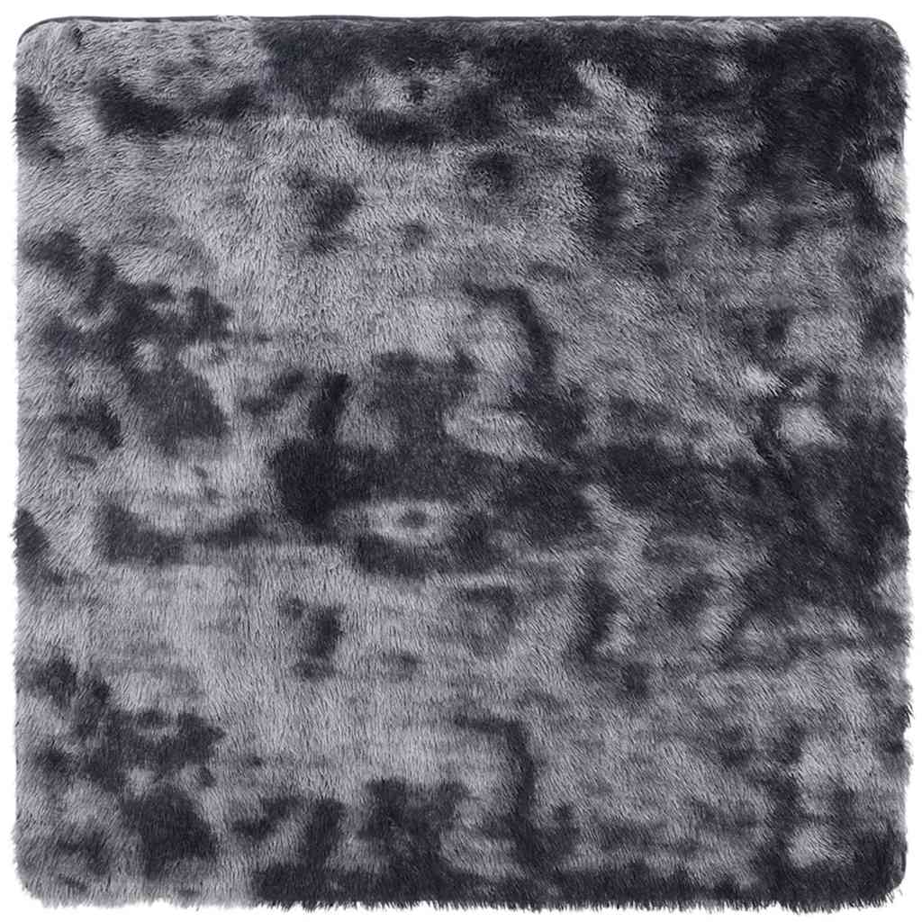 Shaggy Rug High Pile NAVARRA Dark Grey 120x120 cm Polyester
