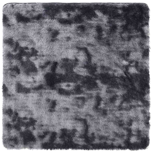 Shaggy Rug High Pile NAVARRA Dark Grey 120x120 cm Polyester