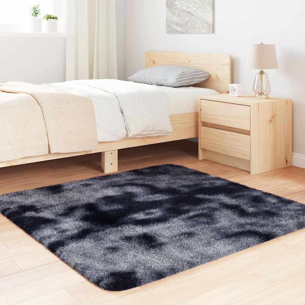 Shaggy Rug High Pile NAVARRA Dark Grey 120x120 cm Polyester