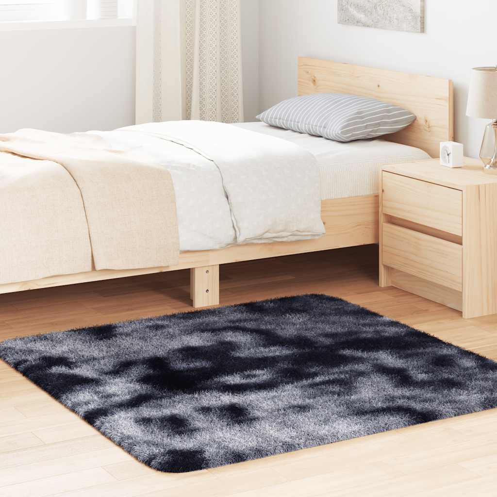 Shaggy Rug High Pile NAVARRA Dark Grey 120x120 cm Polyester