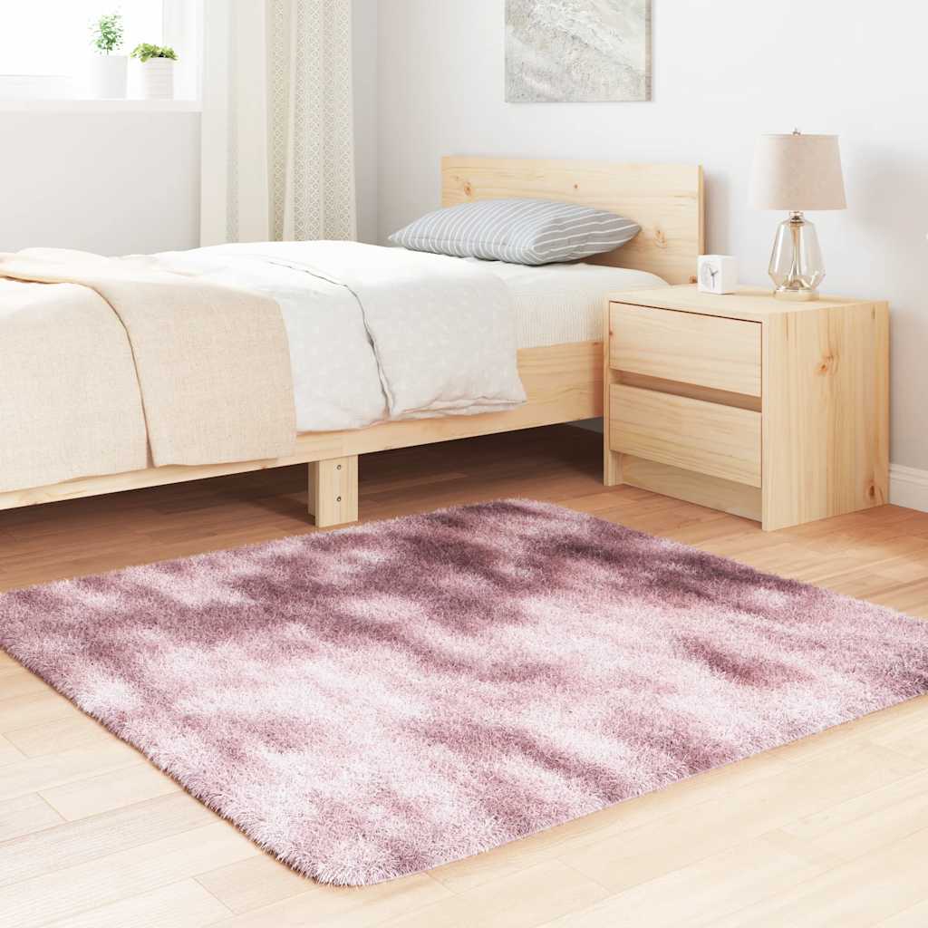 Shaggy Rug High Pile NAVARRA Dusty Pink 120x120 cm Polyester