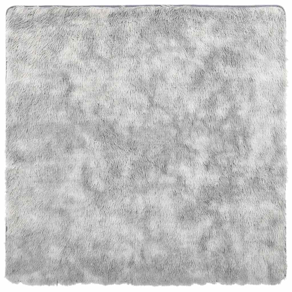 Shaggy Rug High Pile NAVARRA Silver Grey 120x120 cm Polyester