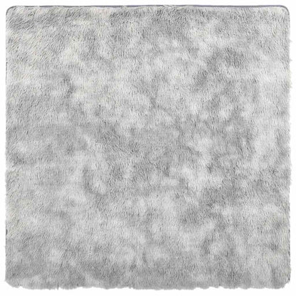 Shaggy Rug High Pile NAVARRA Silver Grey 120x120 cm Polyester