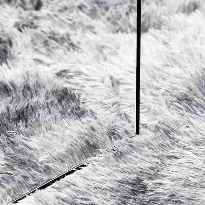 Shaggy Rug High Pile NAVARRA Silver Grey 120x120 cm Polyester