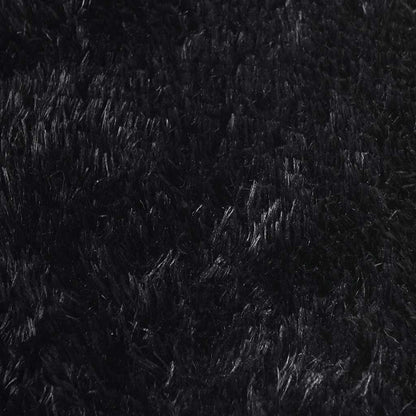 Shaggy Rug High Pile NAVARRA Black 160x160 cm Polyester