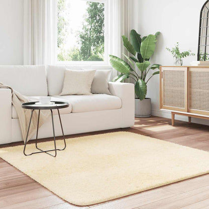 Shaggy Rug High Pile NAVARRA Cream 160x160 cm Polyester