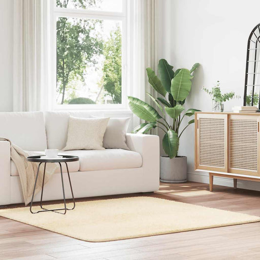 Shaggy Rug High Pile NAVARRA Cream 160x160 cm Polyester