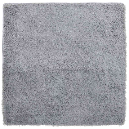 Shaggy Rug High Pile NAVARRA Light Grey 160x160 cm Polyester