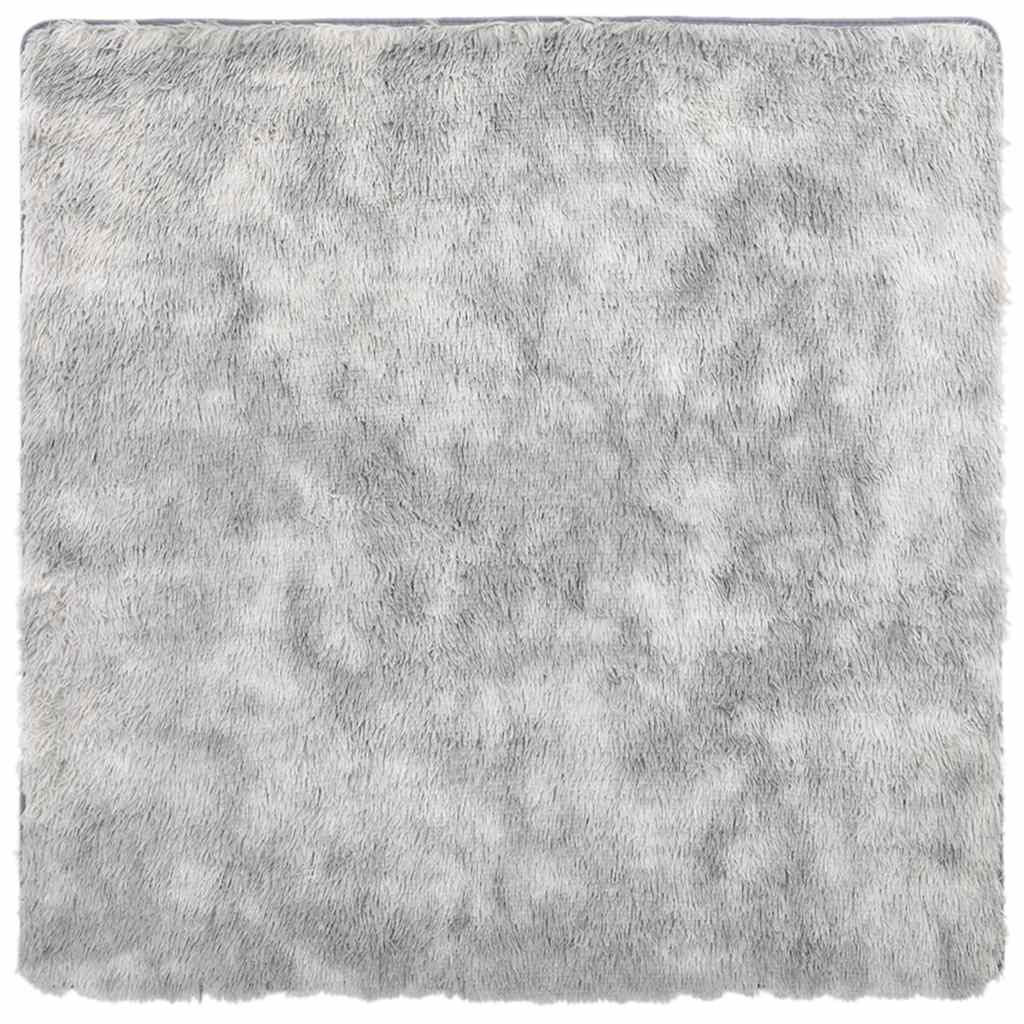 Shaggy Rug High Pile NAVARRA Silver Grey 160x160 cm Polyester