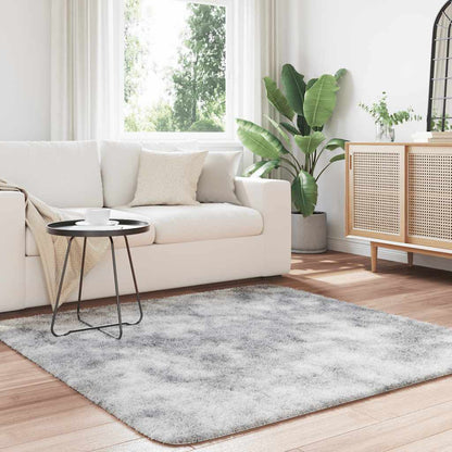 Shaggy Rug High Pile NAVARRA Silver Grey 160x160 cm Polyester