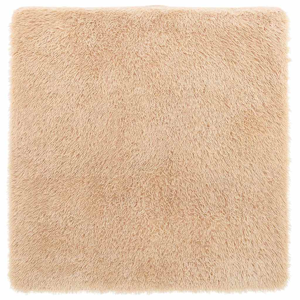 Shaggy Rug High Pile NAVARRA Beige 200x200 cm Polyester